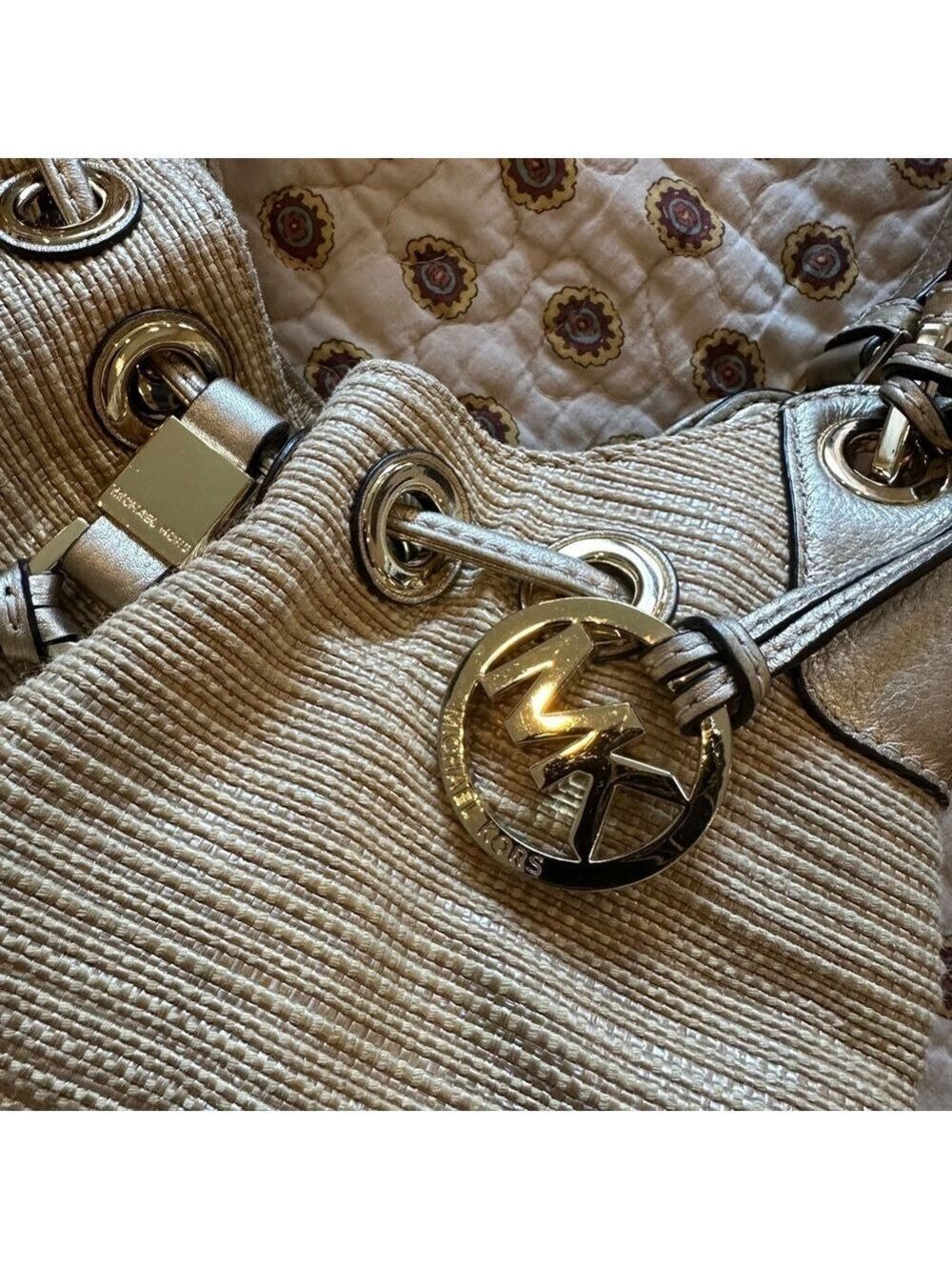 Michael Kors Tan and Gold Shoulder Bag with Tassel Detail - Picture 4 of 7